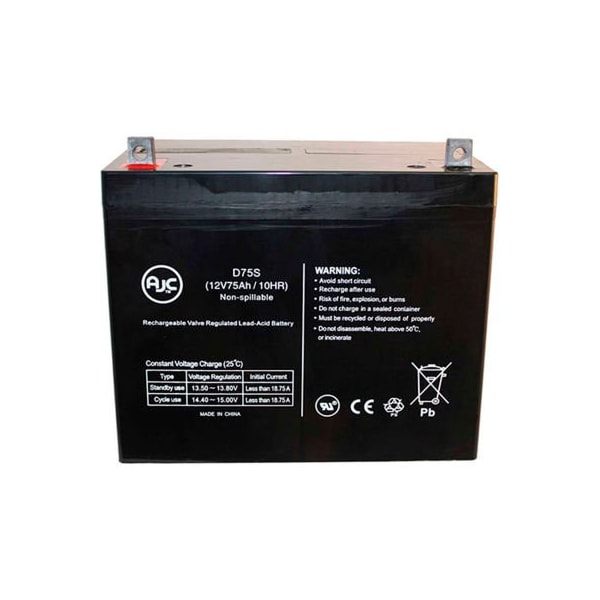 Battery Clerk AJC Crown 12CE75 Sealed Lead Acid - AGM - VRLA Battery 12CE75-Crown-12V-75Ah-SLA - main